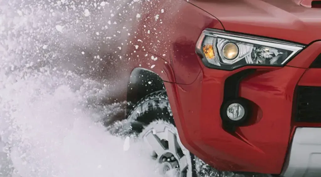 Bridgestone Blizzak tires on snow.